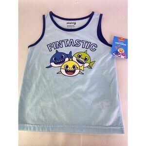 Pinkfong Baby Shark Daddy Grandpa Sleeveless Tank Top Kids Boys Size 5